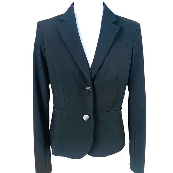 Calvin Klein Siz 4 Blazer Jacket Black Career Office Minimalist Capsule Wardrobe - Picture 2 of 13